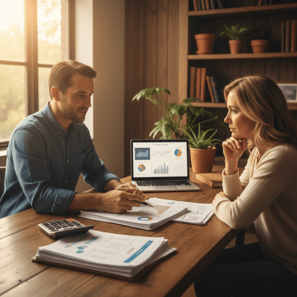 ADU loan specialist consulting with homeowner
