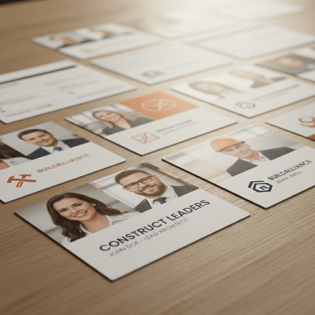 Vetted builder and architect contact information cards